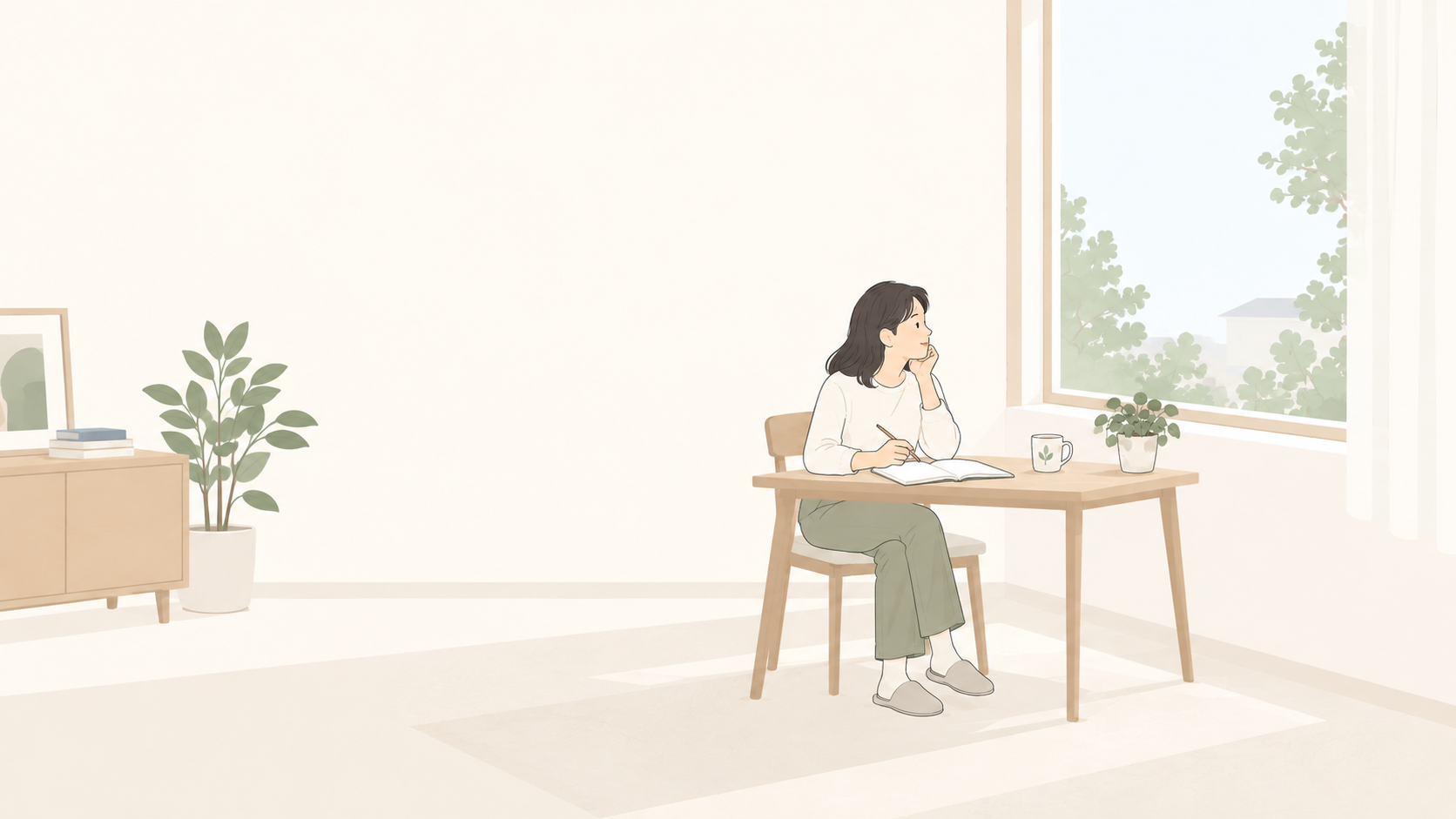 話された内容について、一件のメモを整理する場面のイメージ