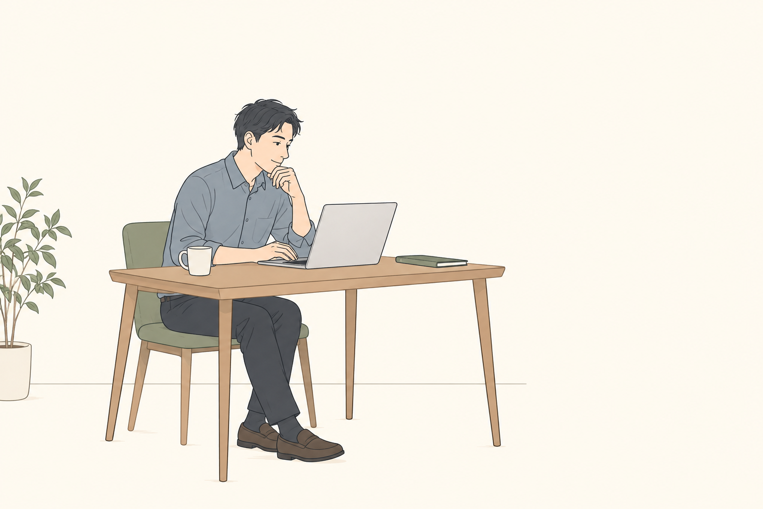 自己紹介とあとで話す条件を分けて考える人のイメージ